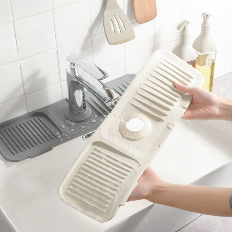 Faucet Silicone Draining Mat Anti-splash Kitchen Sink Non-slip Soap Mat, Size: Extra Large(Light Gray) by buy2fix