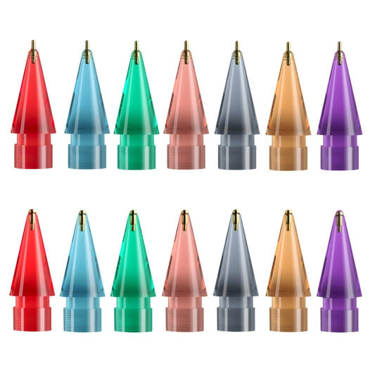 For Apple Pencil 1/2 2pcs Stylus Transparent Replacement Needle Nib, Spec: Round (Blue) by buy2fix