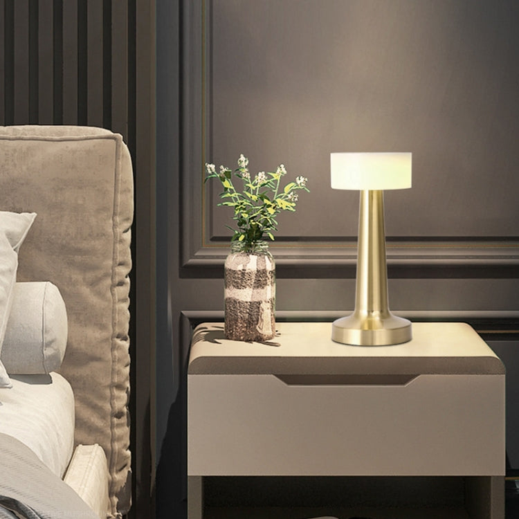 Touch Wireless Charging Desk Lamp Atmosphere Night Lamp(Golden) by buy2fix