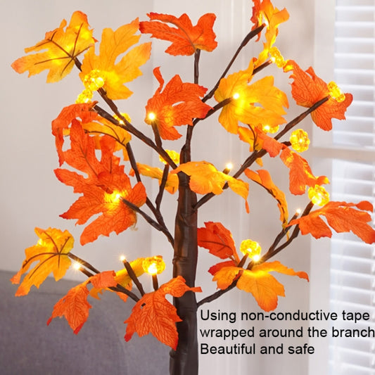 SJ-SD007 Christmas Halloween LED Maple Pumpkin Decoration Light, Style: Non-detachable Base by buy2fix