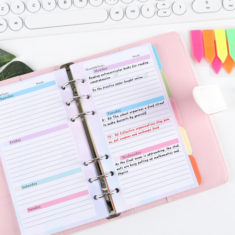 A6 6 Hole Budget Book Loose-leaf Replacement Core Handbook Insert,Spec: Budget Page 56 Sheets by buy2fix