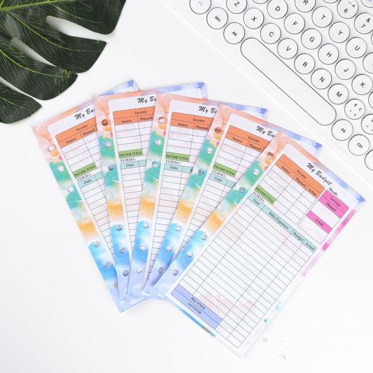 A6 6 Hole Budget Book Loose-leaf Replacement Core Handbook Insert,Spec: Weekly Plan 108 Sheets by buy2fix