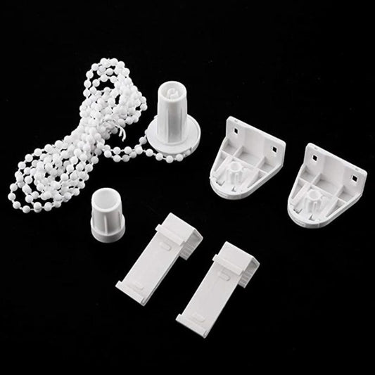 2 Sets 17mm Shutter Curtain Control Head With 2m Pull Beads Chain Set(White) - Curtain Decorative Accessories by buy2fix | Online Shopping UK | buy2fix