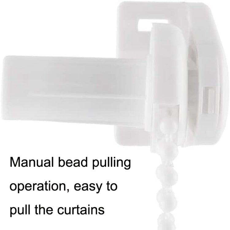 2 Sets 17mm Shutter Curtain Control Head With 2m Pull Beads Chain Set(White) by buy2fix