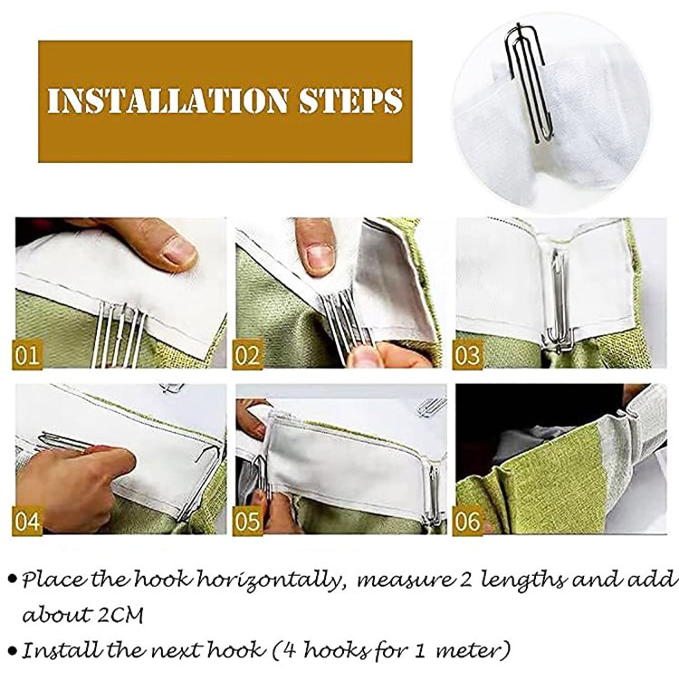 2 Sets Four Claw Hook Set Curtain Replacement Hook(Silver) by buy2fix