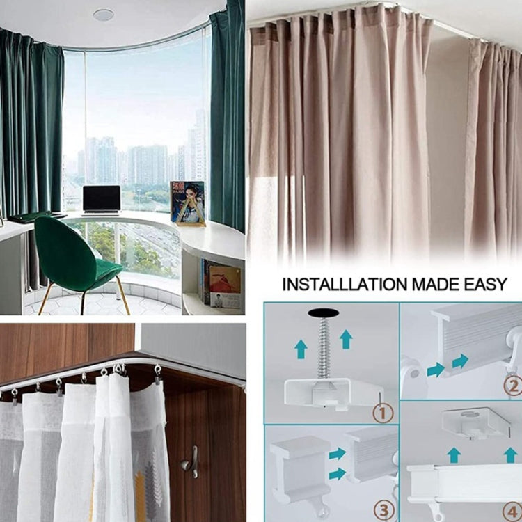 Model Steel Rail Bending Curtain Rail Flexible Guide Set, Size: 5m by buy2fix