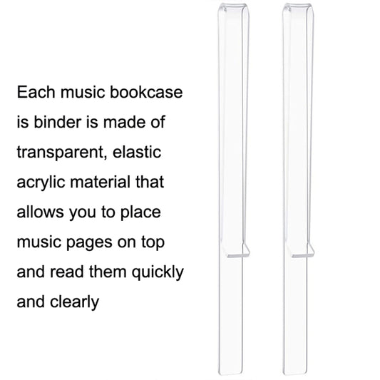 1 Pair PJ1226 Music Spectrum Clipplane Tablature Clip Music Song Clip(Transparent) by buy2fix