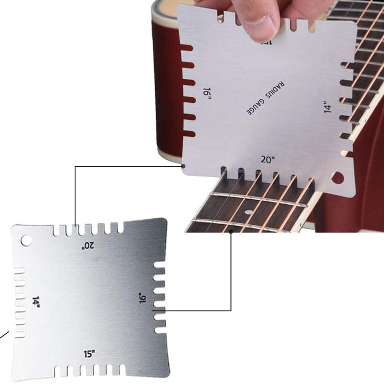 4 PCS/ Set Guitar With Teeth Ruler Guitar Repair Measuring Ruler Tools by buy2fix