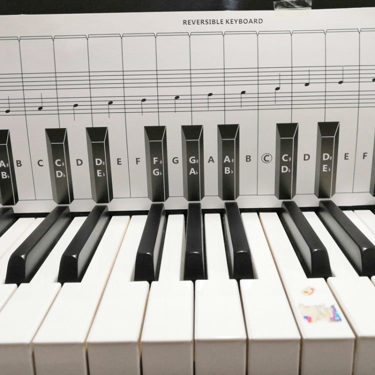 88 Keys Keyboard Piano Practice Paper Comparison Table Fingering Practice Comparison Chart(White) by buy2fix