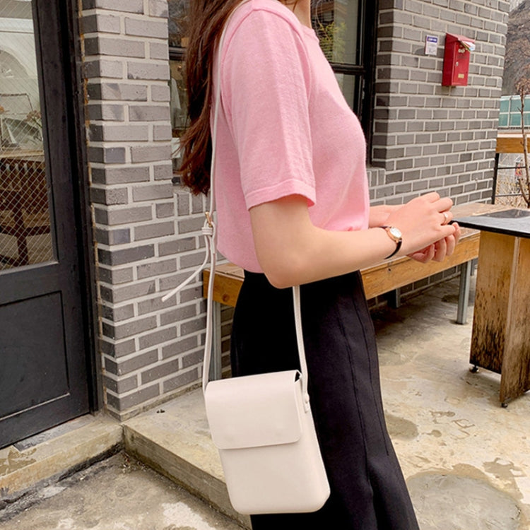 Fashion Versatile Vertical Models Single Shoulder Crossbody Mobile Phone Bag, Color: Creamy White by buy2fix