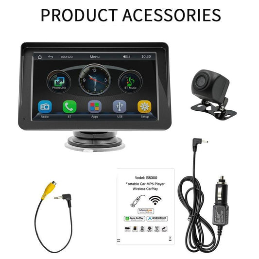 7 inch AHD Wireless CarPlay Car MP5 Player, Support Mobile Phone Interconnection(With Camera) - Car MP3 & MP4 & MP5 by buy2fix | Online Shopping UK | buy2fix