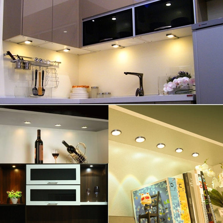 2 PCS 2W DC12V 18LED Cabinet Lights Showcase Lights,Spec: 2510 Terminal -Bottom Outlet(Warm Light 3000K) by buy2fix