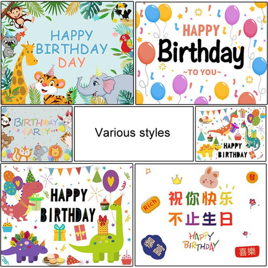 Birthday Party Background Cloth Decoration Shooting Cloth, Size: 125x100cm(HB017) by buy2fix