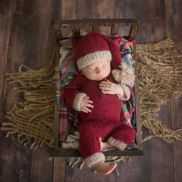 Newborn Photography Clothing Christmas Theme Modeling Mohair Hat + Jumpsuit Suit(Baby Girl) by buy2fix