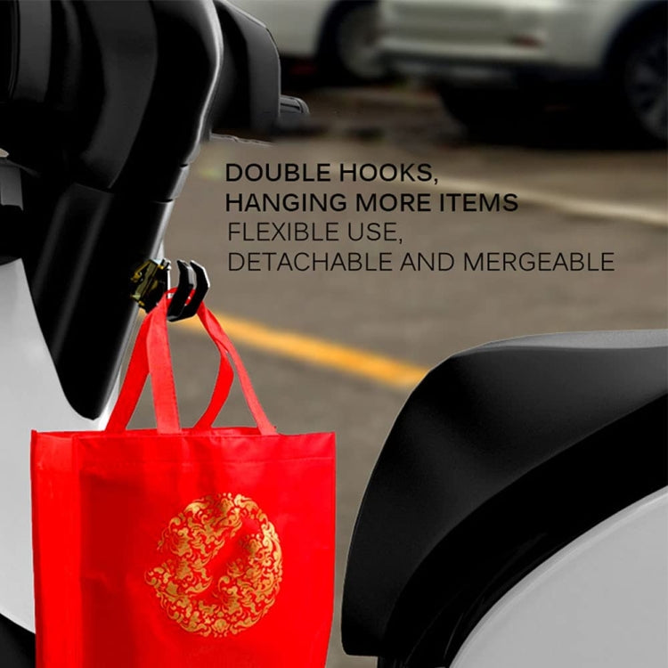Motorcycle Electric Bike Item Movable Double Hooks Aluminum Helmet Hanger Modification Accessories(Blue) by buy2fix