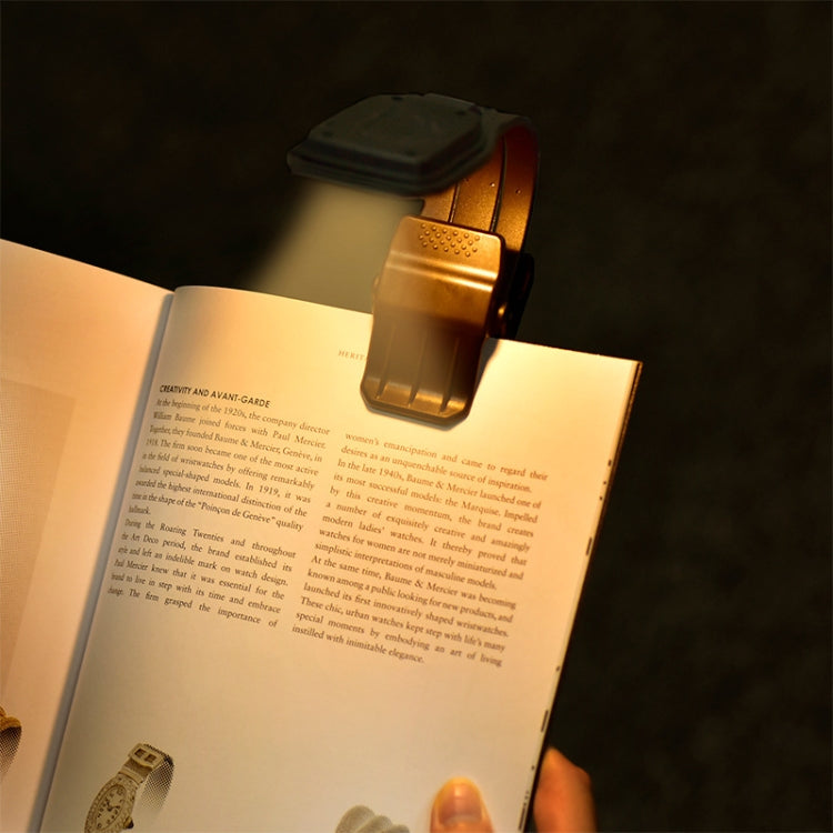 Portable Book Clip Light Four-Gear Adjustable Charging Eye Protection Lamp(Black) by buy2fix
