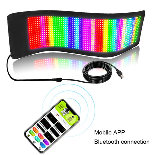 S1664RGB 390x107mm Car LED Flexible Display Cell Phone APP Control Bluetooth Connection by buy2fix
