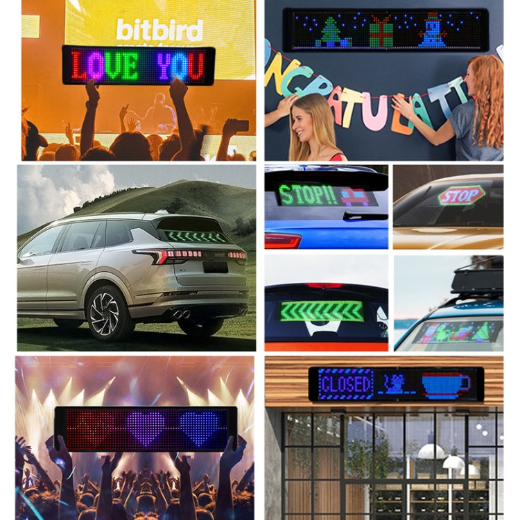 S1696RGB 672x122mm Car LED Flexible Display Cell Phone APP Control Bluetooth Connection by buy2fix