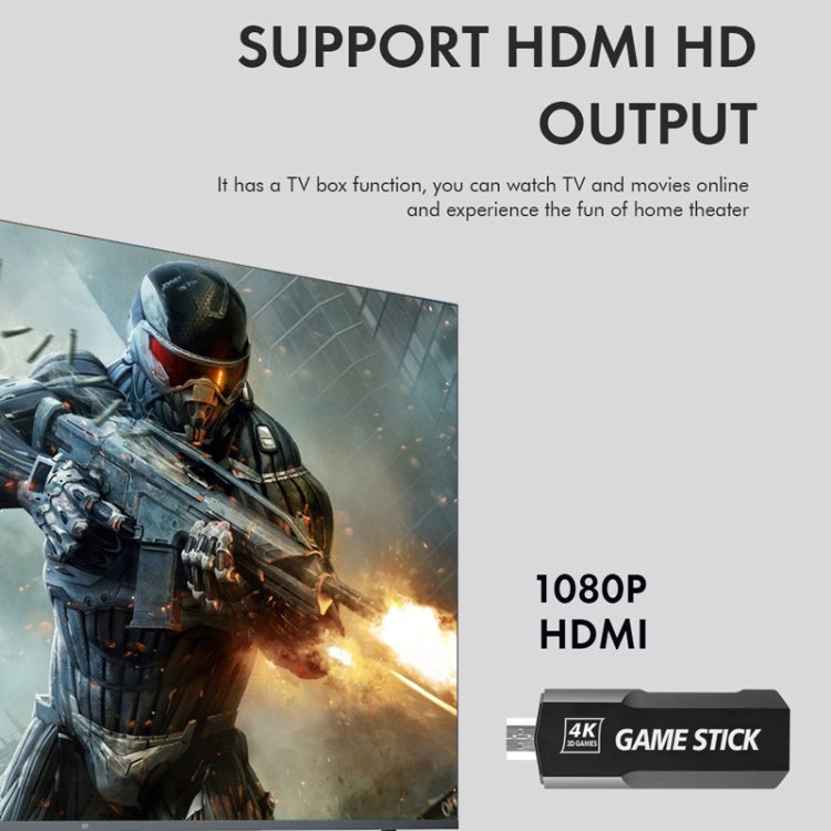 GD10 2.4G Wireless 4K HD TV Game Console PSP Game Box 64G Built-in 30,000 Games by buy2fix