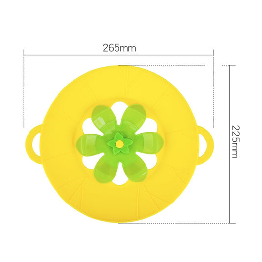 Silicone Flower Spill-proof Pot Lid Rotatable Pot Lid Kitchen Gadget, Size: 23cm Small Yellow by buy2fix