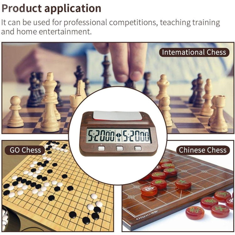 HQT101w Plastic Chess Clock Go Chess Timer(Wood Grain) by buy2fix