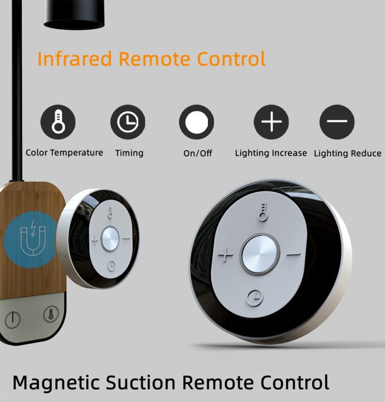 2700-6500K LED Bedside Table Lamp Eye Protection Magnetic Suction Night Light Wall Lamp(White) by buy2fix