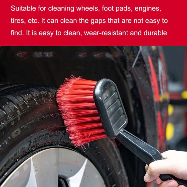 W-0272 Multifunctional Long Hair Cleaning Soft Car Tire Brush(Red) by buy2fix