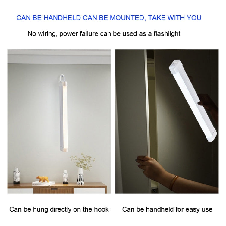 32cm Handheld Light Stick Three-color Changing Light USB Rechargeable Emergency Light Tube Fill Light 1800 mAh, Color: White Warm Light by buy2fix