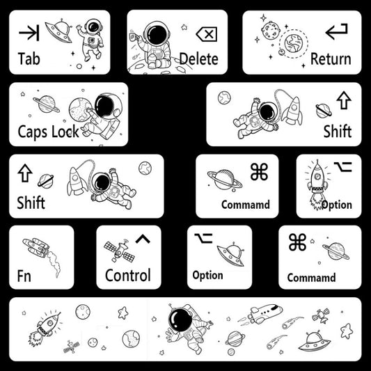 for Macbook Air 13.3 inch 5pcs Laptop Keyboard PVC Sticker(Astronaut) by buy2fix