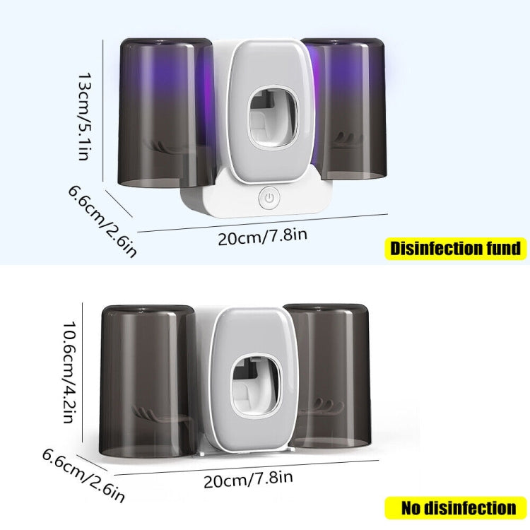 Couple Wall Mounted Toothbrush Holder Automatic Squeeze Toothpaste Device,Spec: Disinfection Type Green by buy2fix