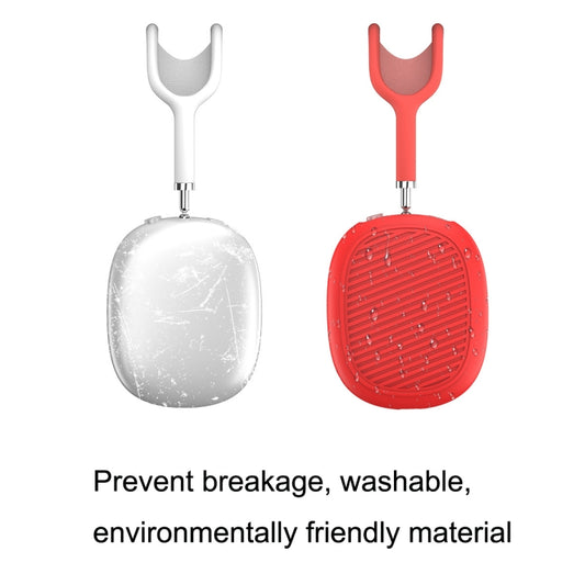 T2 For Apple AirPods Max 1pair Bluetooth Headset Anti-Fall Silicone Protective Case(Red) by buy2fix