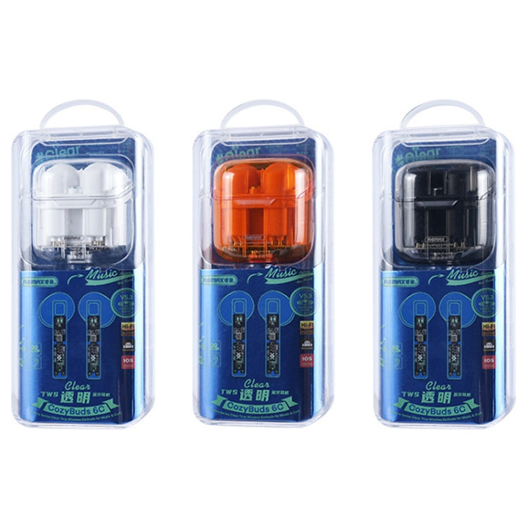 REMAX CozyBuds 6C TWS Transparent Cabin Low Delay Wireless Bluetooth Headset(Orange) by REMAX