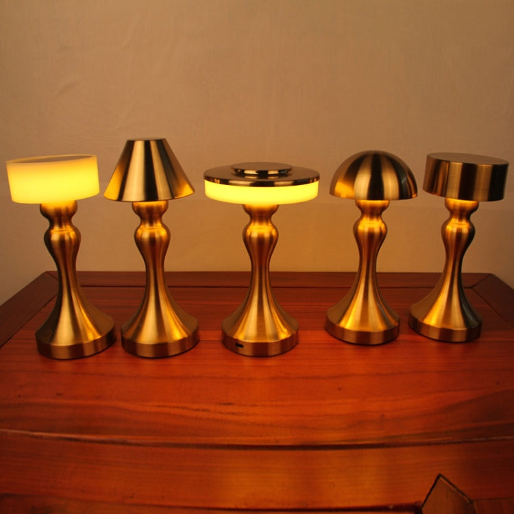 Retro Bar USB Rechargeable Metal Touch Desk Lamp, Specification: Gold(A Model) by buy2fix