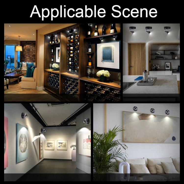 TL006-SIN Jewelry Art Exhibition USB Charging Decorative Wall-mounted LED Spotlights with Remote Control by buy2fix