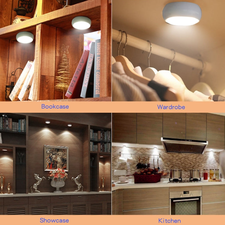 Ambience Pat Light Bedside Eye Protection Night Light, Color: White Light Battery(6pcs With 2 Remote Control) by buy2fix