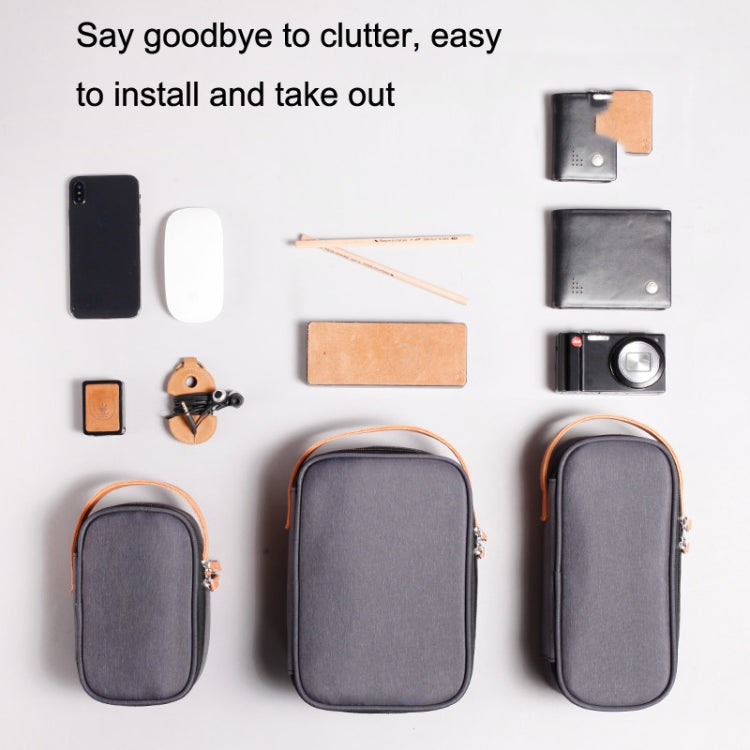 Power Data Cable Storage Bag Digital Mobile Hard Disk Protective Cover , Size: Small (Gray) by buy2fix