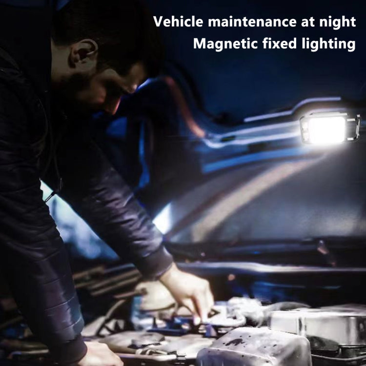 Key Chain Light Magnetic Suction Work Light Rechargeable Flashlight For Outdoor Camping(White) by buy2fix