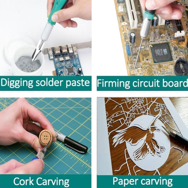 ProsKit PD-398 14 In 1 Carved Paper Hand Carving Knife Set by ProsKit