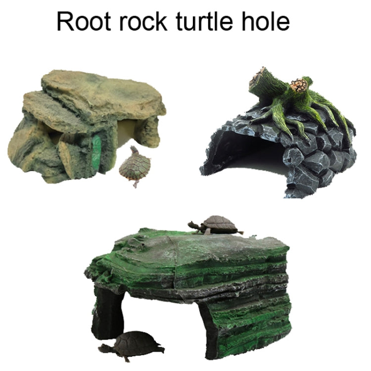 GT013S Resin Turtle Sunbed Climbing Table Stump Hideaway House Sunback Table - Reptile Supplies by buy2fix | Online Shopping UK | buy2fix