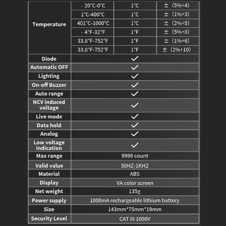 FNIRSI S1 Digital High Precision Fully Automatic Digital Multimeter(Blue) by FNIRSI