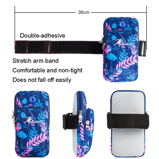 BO28 Enlarged Running Mobile Phone Arm Bag Outdoor Wrist Bag(Blue) - 5.5~6.5 inch by buy2fix | Online Shopping UK | buy2fix