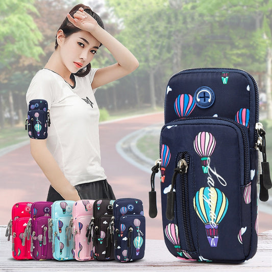 B089 Large Outdoor Sports Mobile Phone Arm Bag Riding Mountaineering Fitness Mobile Phone Case(Sky Blue) - 5.5~6.5 inch by buy2fix | Online Shopping UK | buy2fix