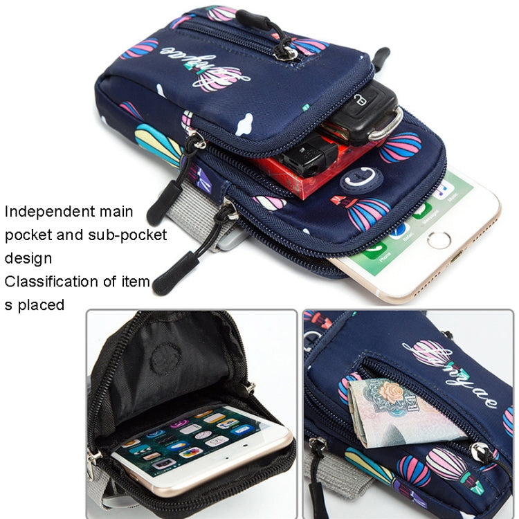 B089 Small Outdoor Sports Mobile Phone Arm Bag Riding Mountaineering Fitness Mobile Phone Case(Dark Blue) - 4.0 ~ 5.5 inch by buy2fix | Online Shopping UK | buy2fix