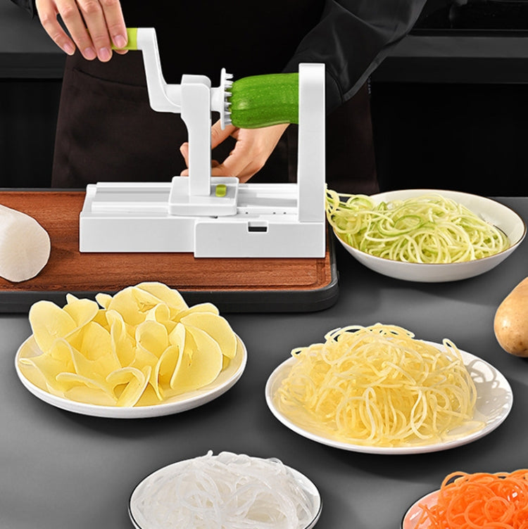 Grater Vegetable Potato Spiral Slicer Whirlwind Fruit Vegetable Spiral Machine, Color: White by buy2fix