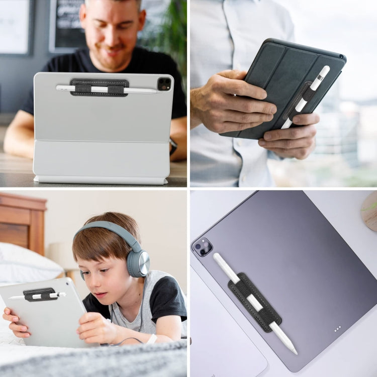 AhaStyle PT184 Adhesive PU Leather Pen Holder(Brown) by AhaStyle