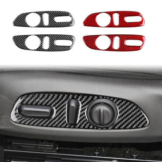 For Chevrolet Malibu 2016-2024 2pcs /Set Left-hand Drive Seat Adjustment Button Sticker(Black) - Car Interior Mouldings by buy2fix | Online Shopping UK | buy2fix