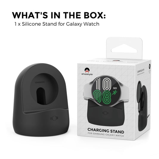 AhaStyle PT181 Watch Silicone Charging Stand For Galaxy Watch 3 / 4 / Active / Active 2(White) by AhaStyle