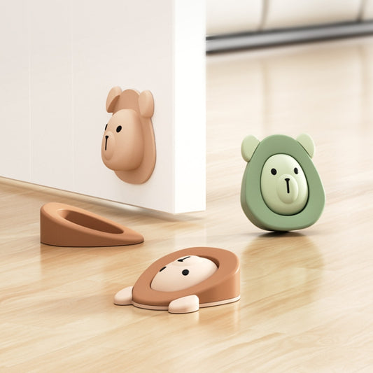 Cartoon Silicone Door Stopper Anti-Collision Door Blocker(Green) by buy2fix