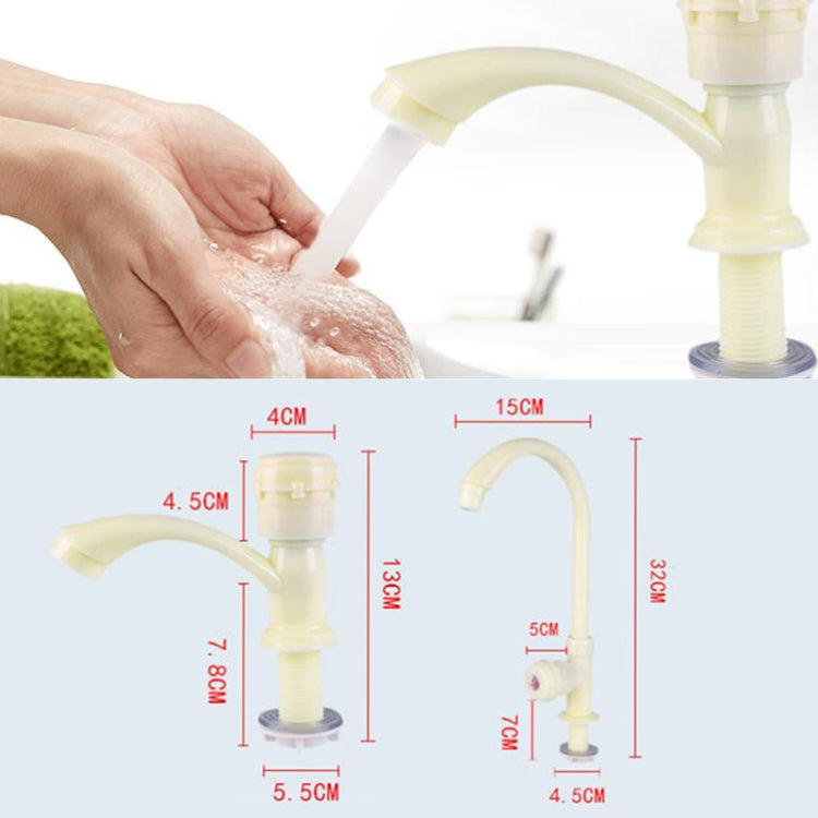 Plastic Kitchen Single Cold Sink Faucet Vertical Faucet, Specification: Hand Wheel by buy2fix