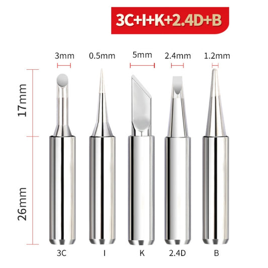5-in-1 900M-T Internal Heating Soldering Iron Tip for 936 Sleeve Casing - Soldering Iron Tip by buy2fix | Online Shopping UK | buy2fix